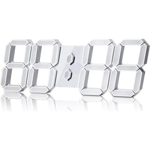 3D LED Digital Wall Clock with Extra Large Numbers, Remote Control, Large Digital Timer, for Warehouse/Office/Home/Livin