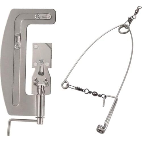 Automatic Fishing Hooks Line Tier + Hook Trigger Spring Machine Stainless Steel Fishhook Line Knotter Tying Fish Catch