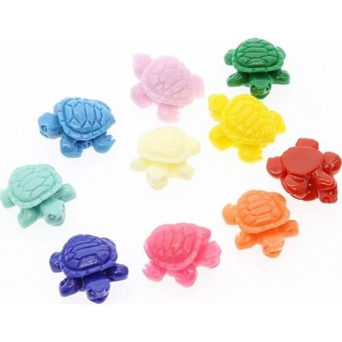 20pcs Natural Stone Coral 12mm Colorful Tortoise Loose Beads for Charms Women Jewelry Making DIY Bracelet Necklace Accessories