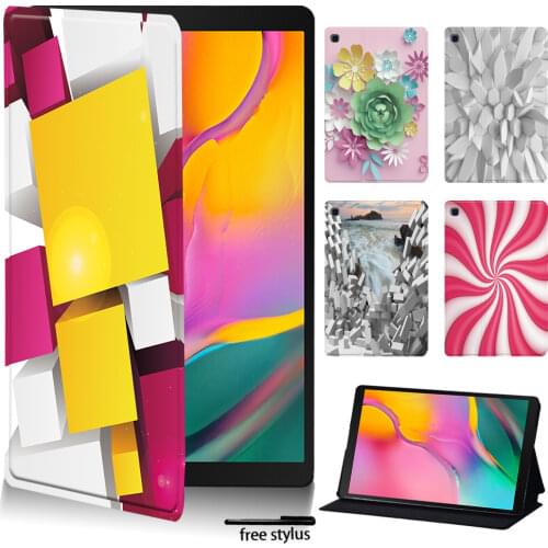3D Pattern Tablet Case for Samsung Galaxy Tab S4 T835 10.5"/S5e T720 T725/S6 T865/S6 Lite 10.4" P615/S7 T870 T875 11" Slim Cover