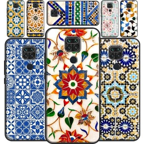 Moroccan Tile Case For Xiaomi Redmi Note 8 Pro 9 Pro 8T 9S Note 10 Pro Cover For Redmi K40 9A 8A 9C 9T