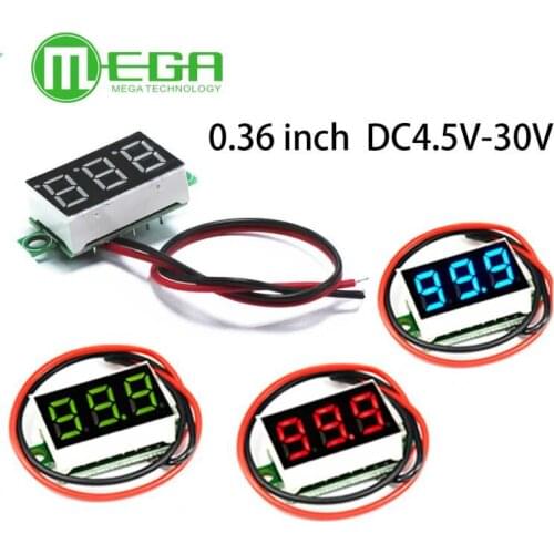 RED color Second line precision dc digital voltmeter head LED digital voltmeter 0.36 Inch DC4.5V30V