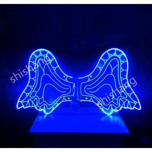 CY01 LED butterfly wing belly dancing costumes party stage dress ballroom dj disco LED lights luminous wings glowing cloth suit