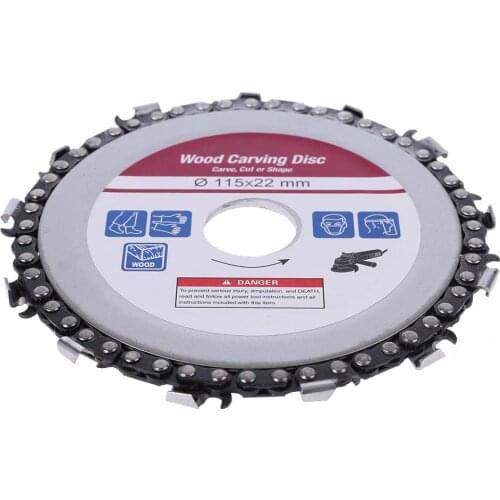 4.5 inch Grinder Chain Disc Wood Carving Disc Circular Saw Blade and Chain 22 Tooth Fine Shaping Disc for 4-1/2 inch Angle