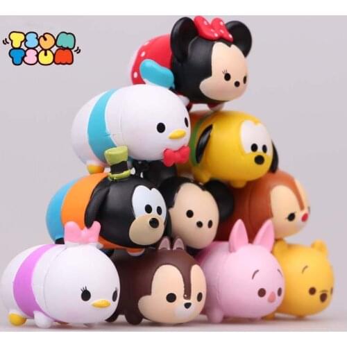 Disney Tsum Tsum 10Pcs/Lot 3.8Cm Donald Mickey Winnie Duck Toys Cute Elf Doll Bathing Toy Brinquedos For Chirldren Gift Juguetes