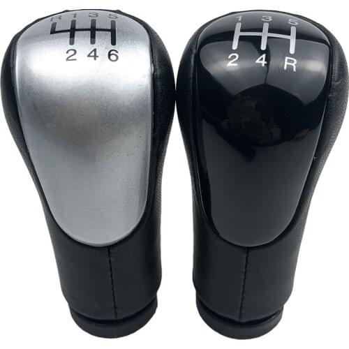For Ford Fiesta Fusion Transit Connect 2002-On Leather Gear Shift Knob Lever Shifter Stick Pen Car Styling Interior Accessories