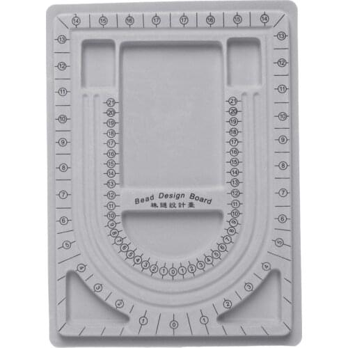 Flocked Bead Board Bracelet Beading Jewelry Organiser Tray DIY Craft Tool