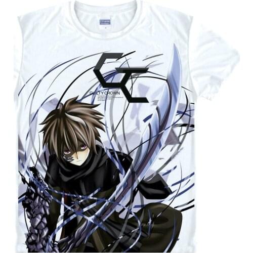 Guilty Crown T-Shirt Shu Ouma Shirt heat-transferred T-shirts anime Fan kawaii costume t-shirts for man mens Anime Cosplay A