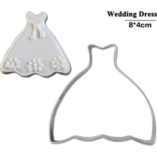 Dresses Cookie Tools Cutter Mould Biscuit Press Icing Set Stamp Mold Stainless Steel Dessert Decoration Kitchen Tools Wholesale