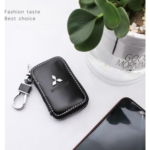 Genuine Leather Wallet Car Key Bag Multi Key Case Fashion Key Holders For Mitsubishi ASX Lancer 10 Pajero Outlander L200 Styling