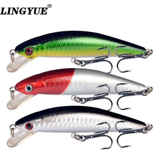 LINGYUE 1PCS Fishing Minnow Hard Lures 10cm 10g Floating Wobblers Isca Artificial Bait Plastic Crankbaits Pesca Trolling Lure