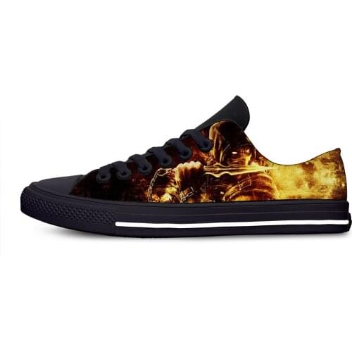 Mortal Kombat Game Scorpion Fashion Cool Classic Casual Cloth Shoes Low Top Lightweight Breathable 3D Printed Men women Sneakers