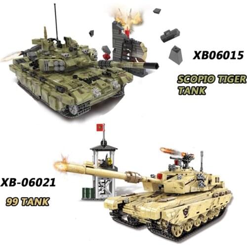 Xingbao Military Army Series Assembly Scorpio Tiger Tank And Type 99 Tank Sets Building Blocks MOC Bricks Educational Toys Gifts