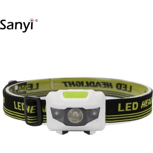 High Quality 4 Modes Headlamp Waterproof LED Headlight Flashlight White + Red Light Head Lamp Torch Light Use 3 x AAA