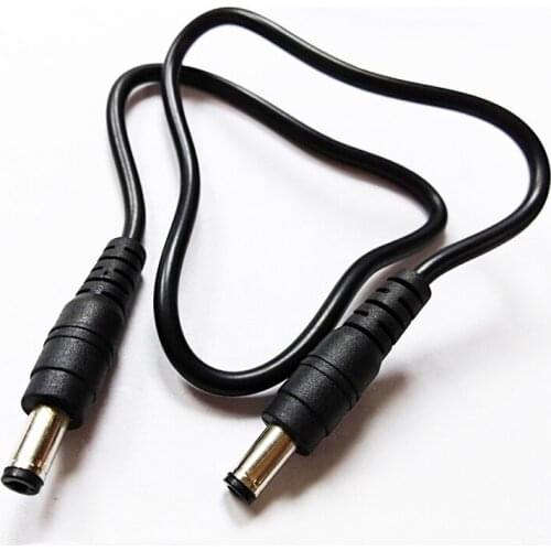 NCHTEK Dual Straight DC 5.5x2.1mm Male to Male Power Plug Adapter Extension Cable About 0.5M/Free DHL Shipping/300PCS