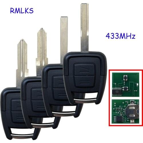 New Car Remote Key 2 Button Fob Transponder chip ID40 433Mhz ASK For Vauxhall For Opel Astra Vectra HU43 HU100 Left Right Blade