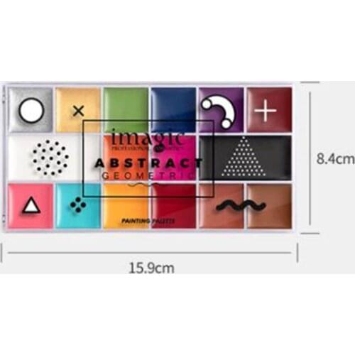 16 Colors Flash Paint Oil Makeup Palette Safe Beauty Palette Makeup Painting Kit for Halloween Theme Party Prom Makeup Artists