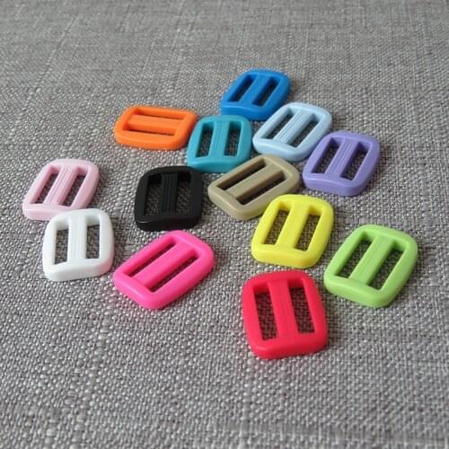 20pcs/lot 15mm 20mm 25mm Plastic buckle strap belt buckle slider for bag backpack pet dog collar garment sewing DIY accessory