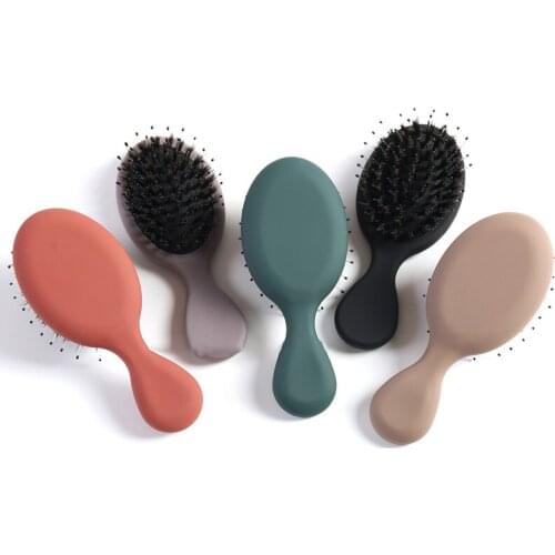 Portable Air Cushion Massage Comb Pocket Bristle Comb Anti-static Wooden Handle Hairbrush Fashion Styling Hairdress Tool