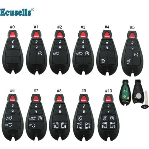 3/4/5/6/7 Buttons Remote Key 434mhz with PCF7941 ID46 chip for Chrysler 300 for Dodge Grand Caravan Journey Jeep Commander uncut