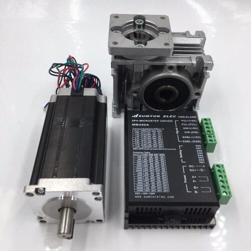 Ratio 50:1 Geared Stepper Motor Nema23 L112mm 4.2A 1.8degree Gearbox Speed Reducer Driver CNC Router Kit