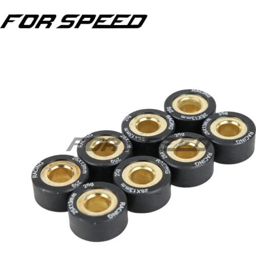 8PCS Motorcycle Scooter An400 Variator Weight Roller Clutch Pulley Driven Bead For Suzuki Burgman Skywave 250cc 400cc AN 250 400