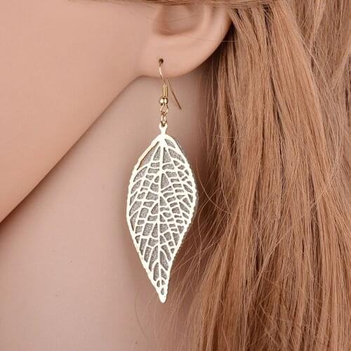 YADA ins gold Color Leaf Long Drop Earring Punk Crystal Statement Design Frosted DIY Earring For Women Jewelry Earrings ER200140
