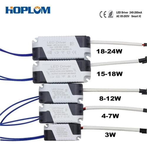 1-24W LED Driver Input AC85V-265V Power Supply Constant Current 300mA For Lights