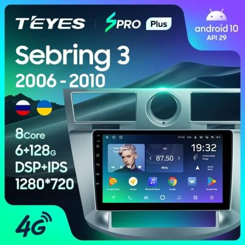 TEYES SPRO Plus For Chrysler Sebring 3 JS 2006 - 2010 Car Radio Multimedia Video Player Navigation GPS Android 10 No 2din 2 din dvd