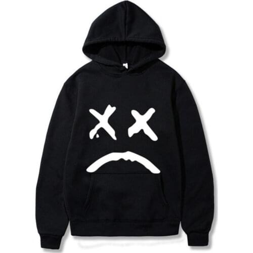 New Hoodies Sweatshirt Lil Peep Hoodies Happy Smiling Face Print Men Women Fleece Pullover Hoodie male streetwear Hip Hop tops