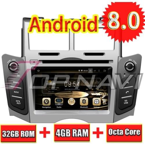 TOPNAVI 6.2'' Octa Core Android 8.0 Car DVD Play for Toyota Yaris 2005 2006 2007 2008 2009 2010 2011 Autoradio Multimedia Audio