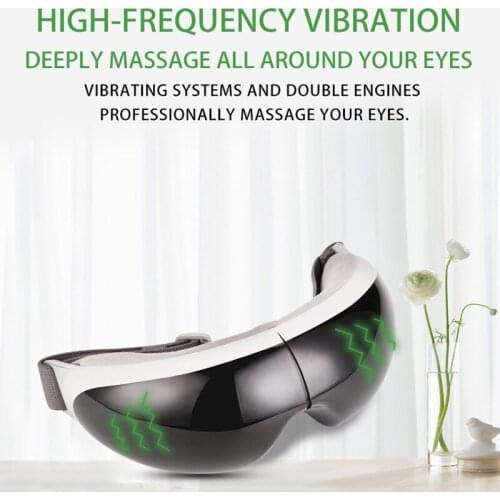 4D Visual Smart Electric Eye Massager Glasses Wireless Air Compression 42℃ Hot Eye Massage Relieve Eye Fatigue Massage