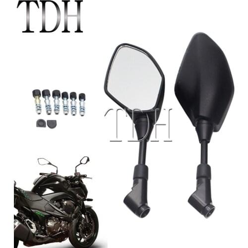 1 Pair Motorcycle Rear View Mirrors Back Side Mirror for Honda CB650R CB500 CB1000R Yamaha Suzuki Scooter BMW Rearview Mirrors