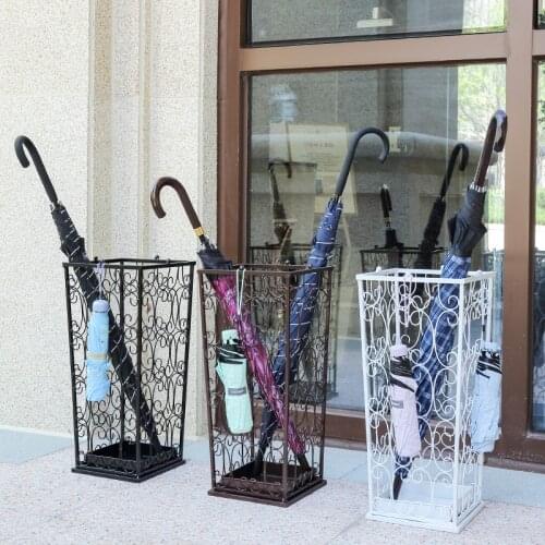 Household Umbrella Stand Iron Creative Office Umbrella Bucket Hanging Folding Umbrella Storage Bucket Hotel WF1019
