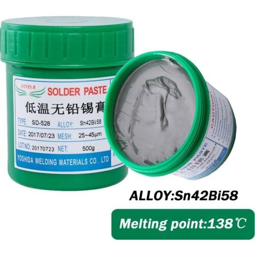 1 Bottle High Quality SD-528 Low Temperature Lead-Free Solder Paste For SMT BGA Maintenance Solder Paste Sn42Bi58
