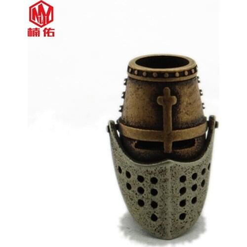 1PCS Brass American Retro Armor Knife Beads Outdoor Backpack Keychain Pendant EDC Survival Bracelet Paracord Beads