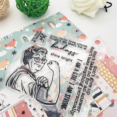 10.5x10.5 Strong Grandma Clear Stamps Transparent Seal Silicone Seal TPR Christmas Wedding Roller Stamp DIY Scrapbook Album Card