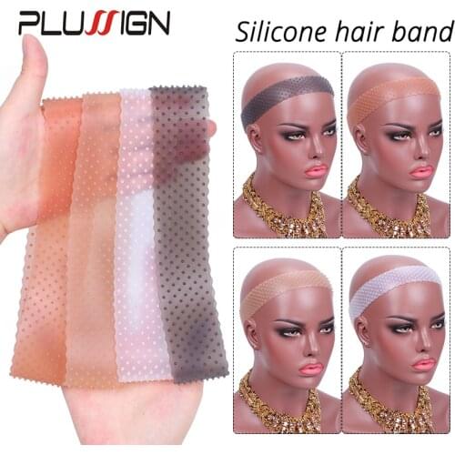 3-5Pcs Non Slip Wig Grip Band Transparent Silicone Hair Wig Band Extra Hold Headband Elastic Bands For Wigs Medium Large Size