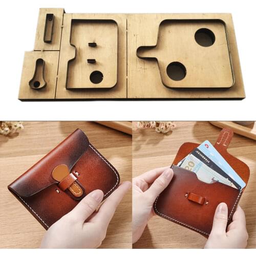 4pcs/set Japan Steel Blade mould DIY leather card holder bag hand punch tool knife mould wooden die Leathercraft Tool 115x85mm