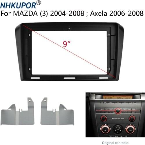 9 inch 2 Din Car Radio Dashboard Fascia For MAZDA(3) Axela 2004-2008 Stereo Panel Mounting Bezel Faceplate Center Console Holder