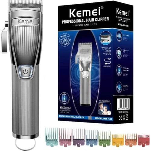 Original rechargeable hair trimmer electric kemei cord cordless adjustable hair clipper hair cutting machine barber set