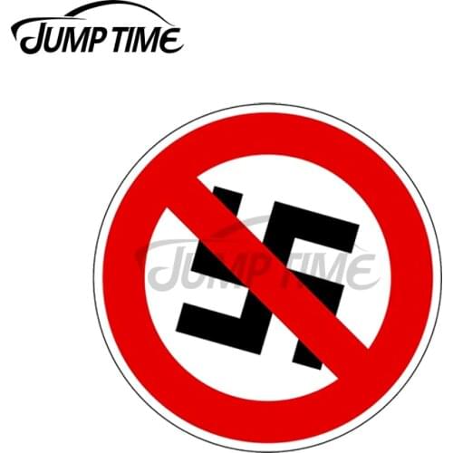 JumpTime 13 x 13cm For Anti-nazi for life Auto Decal Fashion Occlusion Scratch Anime Car Stickers Suitable for Fold GTR EVO SX