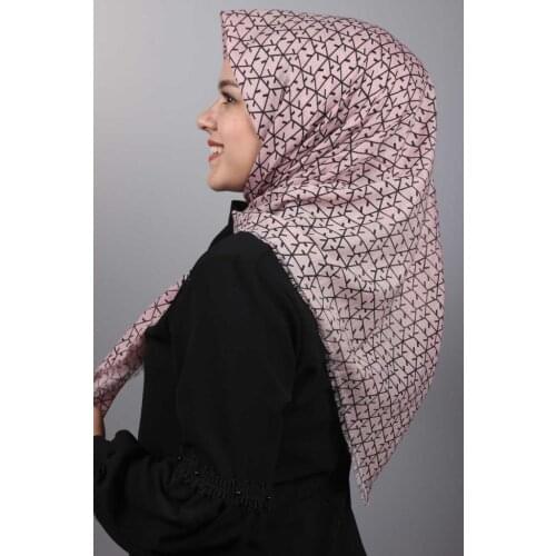 BAYSEM PATTERNED LINEN FLAMLI SCARF-DESEN-08-RENK-07