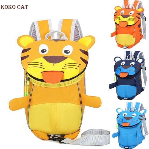 Cartoon 3D Tiger kids Bag for girls boys school bags cute waterproof Backpacks Anti-lost kindergarten sac a dos mochila escolar