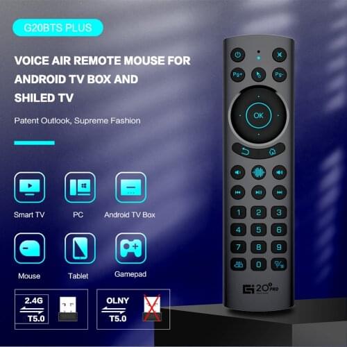 G20BTS PLUS Smart Voice Remote Control 2.4G RF Wireless for Android TV Box Bluetooth-compatible mode/Supports 2.4G mode