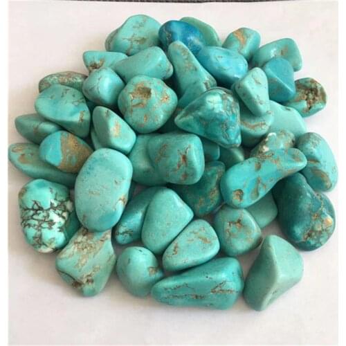 Blue Turquoise Tumbled Stone Crystals Healing Gemstones Polished For Decoration