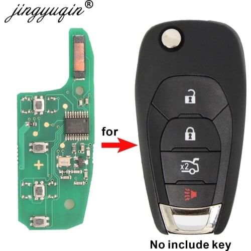 Jingyuqin 10pcs 4 Buttons Remote Key Circuit Board fob ID46 For New Chevrolet Cruze 433 MHZ With PCF7941 Chip