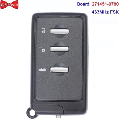 KEYECU for Subaru Forester Impreza Legacy Smart Keyless Remote Key Fob 271451-0780 433MHz FSK ID71 Chip P1:9F DENSO 14ACA