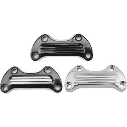 Handlebar Riser Top Clamp Kits Anti-Slip Black for Harley Sportster Wide Super Glide