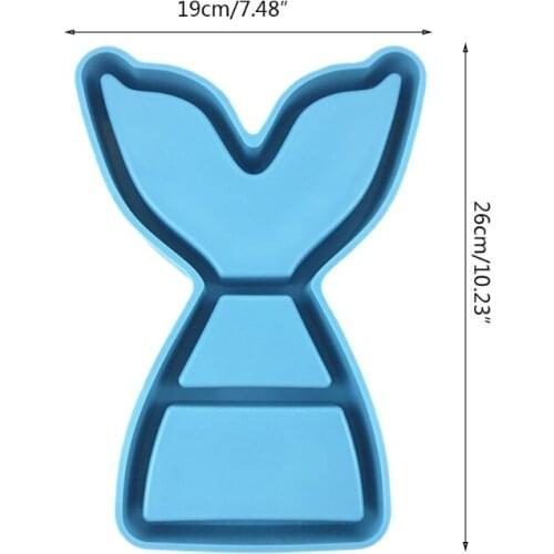 Fish Tail Storage Box Epoxy Resin Mold Table Snack Organizer Case Silicone Mould DIY Crafts Soap Candle Handicrafts Tool N0HE